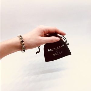 Baublebar x Stila Silver Pyramid Bracelet